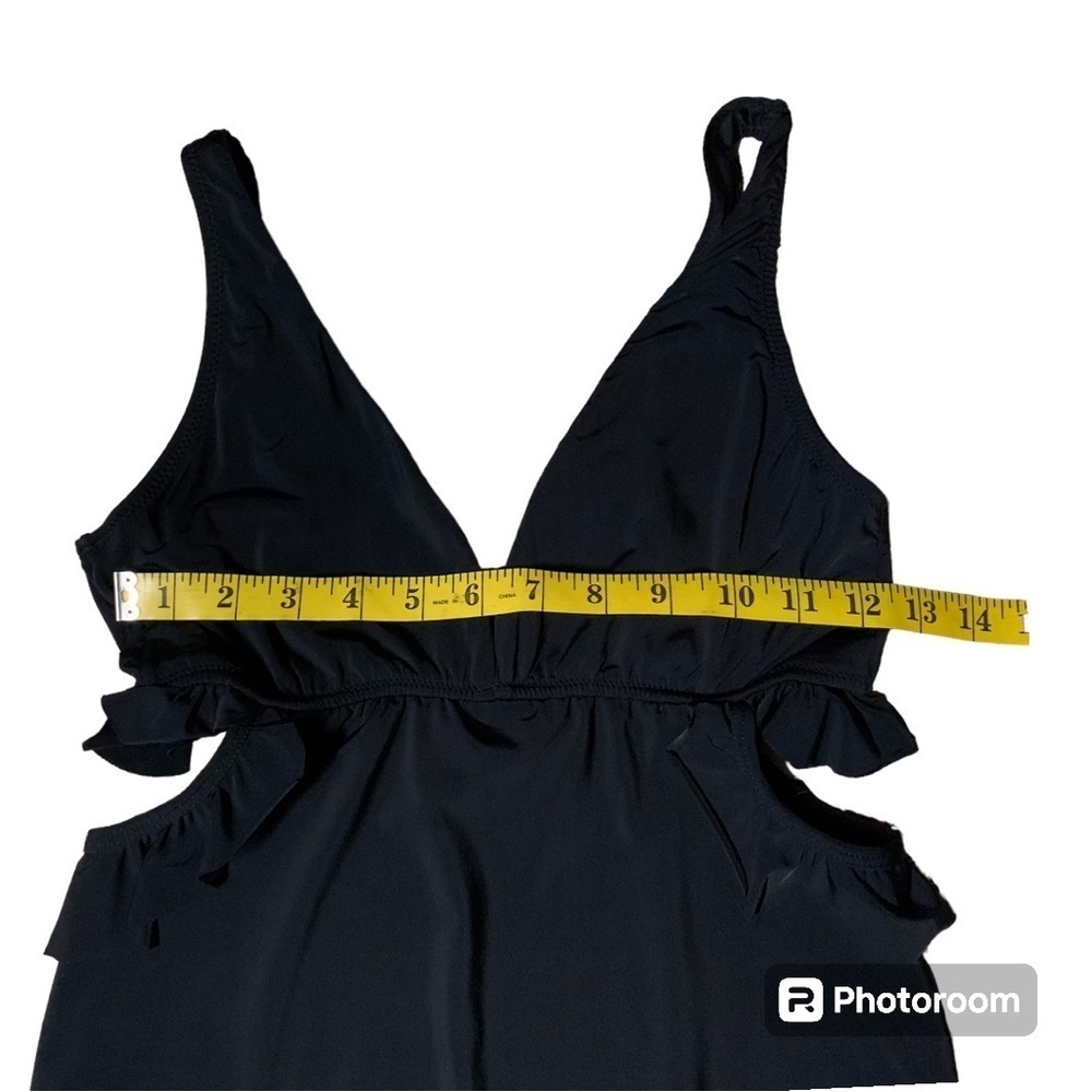 KIBYS Black Ruffled Cutout One Peice - Picture 8 of 9